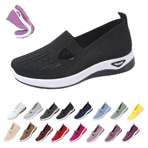 Ergo Nova - Orthopädische Komfort-Sneaker für Damen, Orthopädische Schuhe Damen, Sommer Weite H Walkingschuhe, Atmungsaktive, Ultra Bequeme Mesh (39,F) von Snrtevu