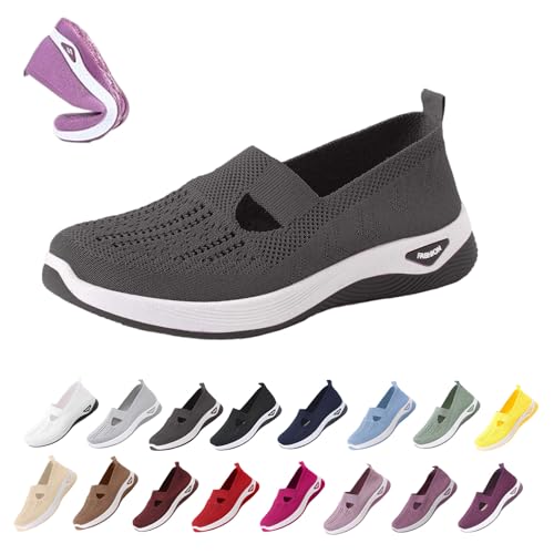 Ergo Nova - Orthopädische Komfort-Sneaker für Damen, Orthopädische Schuhe Damen, Sommer Weite H Walkingschuhe, Atmungsaktive, Ultra Bequeme Mesh (41,N) von Snrtevu