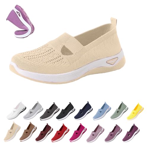 Ergo Nova - Orthopädische Komfort-Sneaker für Damen, Orthopädische Schuhe Damen, Sommer Weite H Walkingschuhe, Atmungsaktive, Ultra Bequeme Mesh (42,M) von Snrtevu