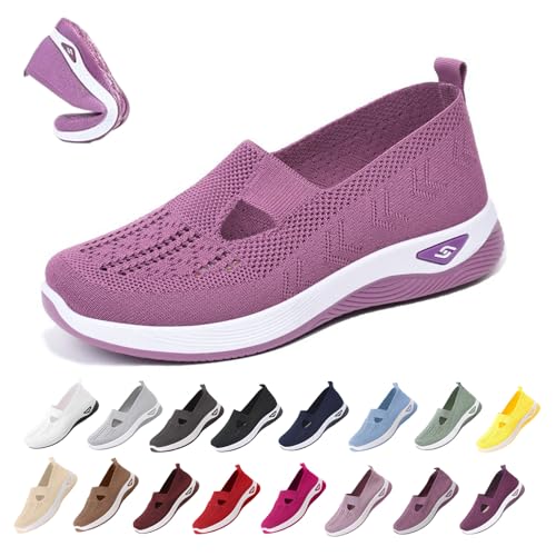 Ergo Nova - Orthopädische Komfort-Sneaker für Damen, Orthopädische Schuhe Damen, Sommer Weite H Walkingschuhe, Atmungsaktive, Ultra Bequeme Mesh (43,A) von Snrtevu