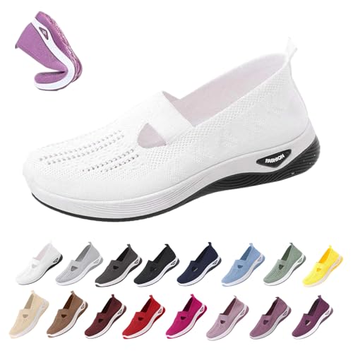 Ergo Nova - Orthopädische Komfort-Sneaker für Damen, Orthopädische Schuhe Damen, Sommer Weite H Walkingschuhe, Atmungsaktive, Ultra Bequeme Mesh (43,I) von Snrtevu