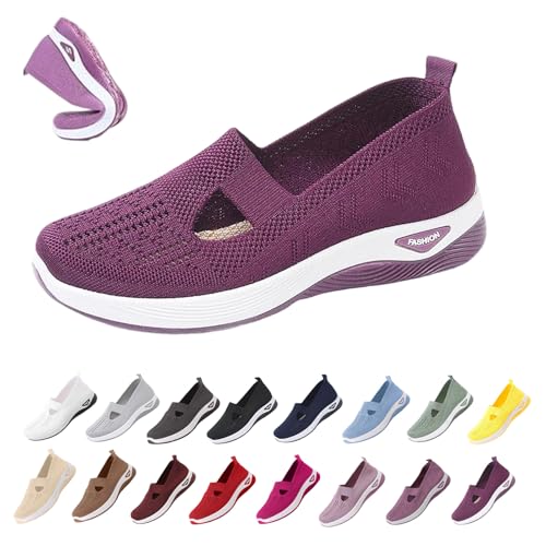 Ergo Nova - Orthopädische Komfort-Sneaker für Damen, Orthopädische Schuhe Damen, Sommer Weite H Walkingschuhe, Atmungsaktive, Ultra Bequeme Mesh (43,L) von Snrtevu