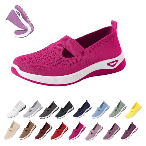 Ergo Nova - Orthopädische Komfort-Sneaker für Damen, Orthopädische Schuhe Damen, Sommer Weite H Walkingschuhe, Atmungsaktive, Ultra Bequeme Mesh (43,Q) von Snrtevu