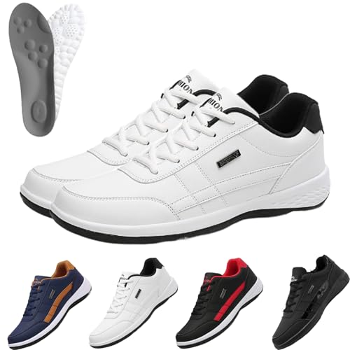 Ergonomische Komfortschuhe Für Herren, Orthox - Ergonomische Schmerzlindernde Komfortschuhe Unisex, Schuhe Die Größer Machen Herren, rutschfest, Ideal Für Alltag, Freizeit & Sport (40,Weiß) von Snrtevu