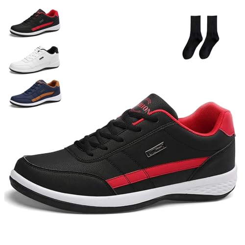 Ergonomische Komfortschuhe Für Herren, orthopädische Schuhe Herren, Weich und rutschfest, Geeignet füR Den Alltag und Reisen Im Freien, Unisex Leichte Atmungsaktive Reiseschuhe (Black,43) von Snrtevu