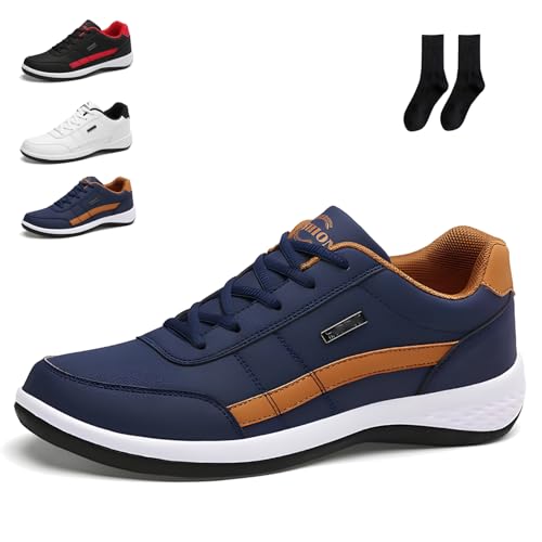 Ergonomische Komfortschuhe Für Herren, orthopädische Schuhe Herren, Weich und rutschfest, Geeignet füR Den Alltag und Reisen Im Freien, Unisex Leichte Atmungsaktive Reiseschuhe (Blue,41) von Snrtevu