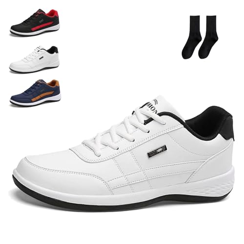 Ergonomische Komfortschuhe Für Herren, orthopädische Schuhe Herren, Weich und rutschfest, Geeignet füR Den Alltag und Reisen Im Freien, Unisex Leichte Atmungsaktive Reiseschuhe (White,39) von Snrtevu