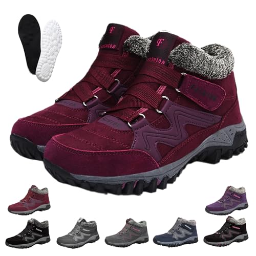 Ofreischuhe Schuhe, Ofreischuhe Solvema OrthopäDische Winterschuhe, Winterschuhe Damen Wasserdicht, Winterboots Damen GefüTtert, Warm GefüTterte Snow Boots FüR sDamen Und Herren (Kastanienbraun,39) von Snrtevu