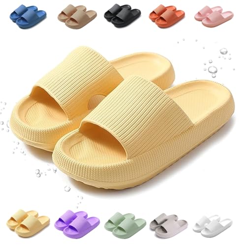Orthoslipper 4.0-Die Neue Generation für Dein Wohlbefinden, Orthoslipper-Das Original für Maximalen Komfort, Orthoslipper 4.0-Slipper, Bade schlappen, Super Weiche Hausschuhe (Gelb,40) von Snrtevu