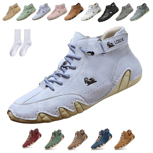 Snrtevu Alpaca Barfuss Schuhe Damen, Alpaca Der Bessere Barfussschuh, Barfuss Wanderschuhe Damen Zur Wasserdicht Atmungsaktiv rutschfest Fur Alltag Spaziergange Gesunden Laufkomfort (Himmelblau,39) von Snrtevu