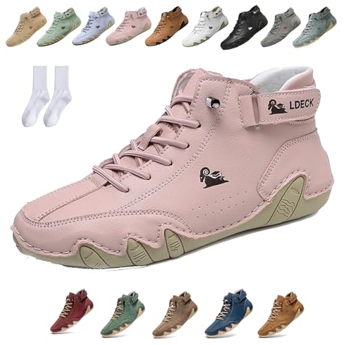 Snrtevu Alpaca Barfuss Schuhe Damen, Alpaca Der Bessere Barfussschuh, Barfuss Wanderschuhe Damen Zur Wasserdicht Atmungsaktiv rutschfest Fur Alltag Spaziergange Gesunden Laufkomfort (Rosa,38) von Snrtevu