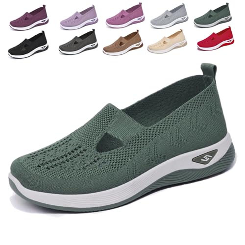 Snrtevu Annelie Schuhe Damen, Annelie - Der Sommerschuhe, Der Leichtigkeit SpüRbar Macht, Rutschfeste, Bequeme Und Leichte OrthopäDische Schuhe Damen Mit Breiter Zehenpartie (Cyan,38) von Snrtevu