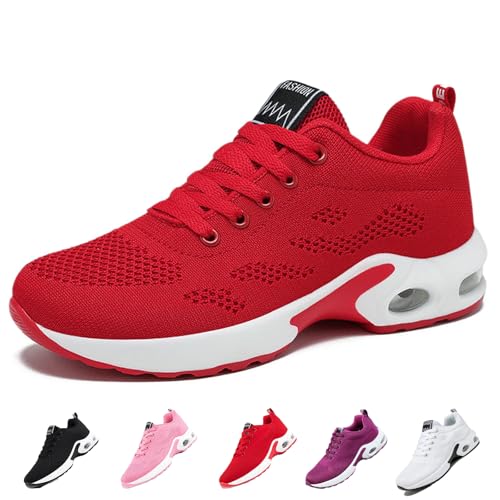 Snrtevu OrthoCare - Ergonomische Schmerzlinderungs-Schuhe, Orthocare Schuhe, Orthocare Komfort Schuhe Damen, Breathable Women's Orthopaedic Shoes (Rot,40 EU) von Snrtevu