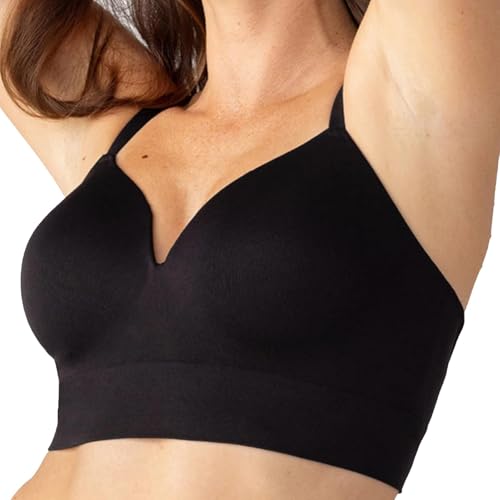 Snrtevu Rose On Six BH, Rosensix Bra, Daily Essential BH Mit Vollständiger Abdeckung, Bügelfreiem Design, Genieße Alltäglichen Komfort Und Support, Soft Tshirt Schlaf Bra (Black,4XL) von Snrtevu
