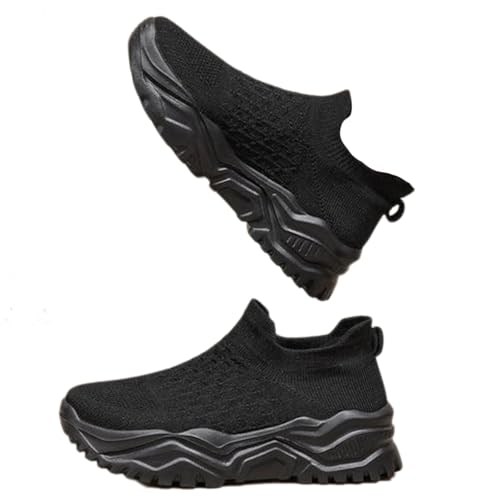 Snrtevu Vivacare+ | Ergonomische & rutschfeste Schmerzlinderungs-Schuhe, Orthopädischen Vivacare+Schuhen, Damen Mesh Laufschuhe, Leichtgewichts Atmungsaktiv Walkingschuhe (Black,38) von Snrtevu
