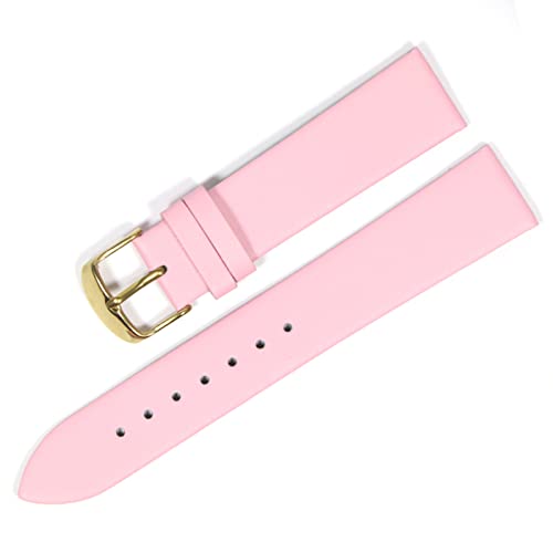 Uhrenarmband aus weichem Leder, 18 mm, 20 mm, 22 mm, Pink Gold, 14mm von Snufeve