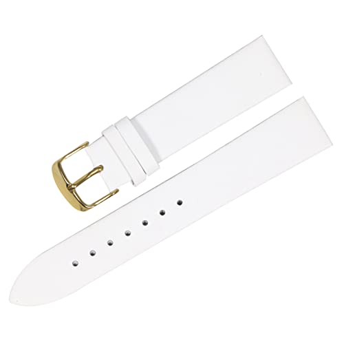 Uhrenarmband aus weichem Leder, 18 mm, 20 mm, 22 mm, weiß gold, 14mm von Snufeve