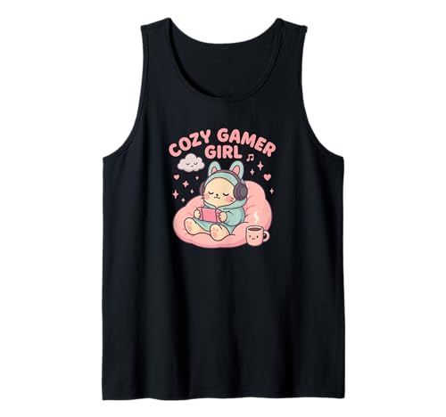 Cozy Gamer Girl Kawaii Cat Spielkonsole Pastell Tank Top Cozy Gamer Girl Kawaii Cat Spielkonsole Pastell Tank Top von Snug Pixels Club
