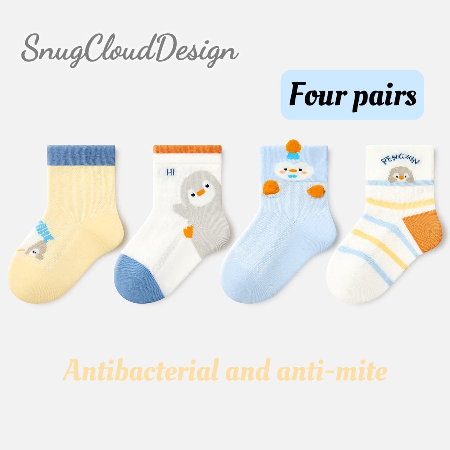 Baby Boy Cotton Summer Socks - Breathable Mesh Crew For Infant Toddler Cute Soft Thin Knit | 0-3Y von SnugCloudDesign