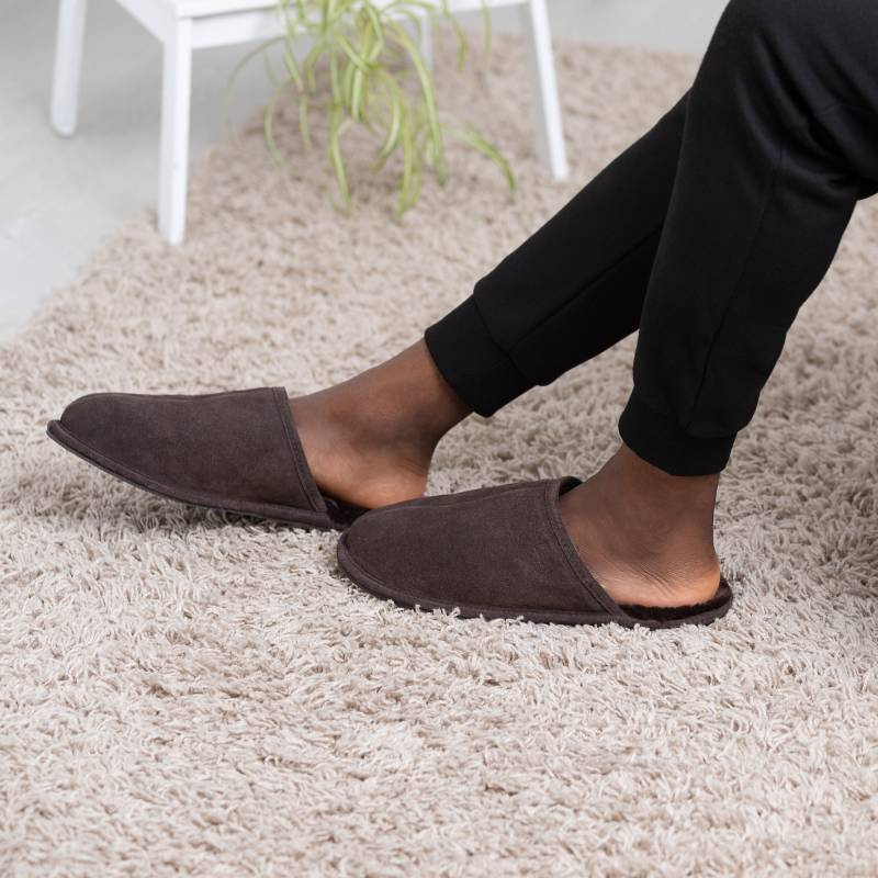 Snugtoes Luxuriös Bequemen Herren Leder Hausschuhe Braun Snugtoes Luxuriös Bequemen Herren Leder Hausschuhe Braun von SnugToes