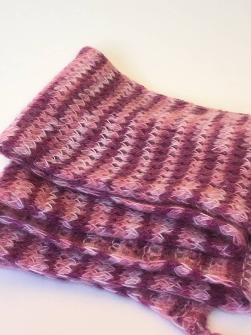 stricken Rosa Lace Schal, Mohair Mischung von SnugWinterHugs