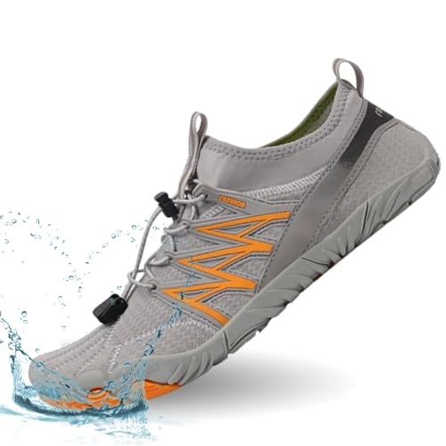 Snugeasy Barfußschuhe Damen Herren Wasserschuhe Leicht Badeschuhe Schnell Trocknend Traillaufschuhe Atmungsaktiv rutschfest Fitnessschuhe Aquaschuhe von Snugeasy