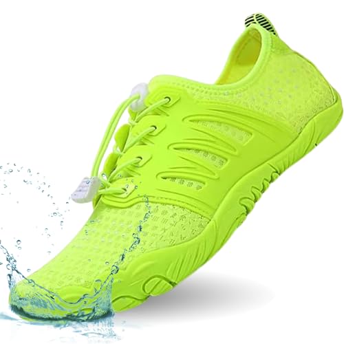 Snugeasy Barfußschuhe Damen Herren Wasserschuhe Leicht Badeschuhe Schnell Trocknend Traillaufschuhe Atmungsaktiv rutschfest Fitnessschuhe Aquaschuhe von Snugeasy