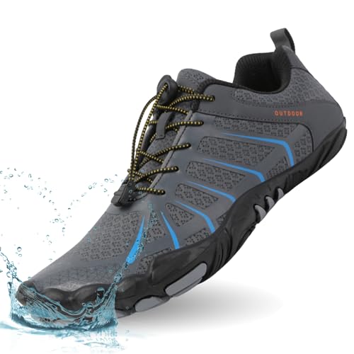 Snugeasy Barfußschuhe Damen Herren Wasserschuhe Leicht Badeschuhe Schnell Trocknend Traillaufschuhe Atmungsaktiv rutschfest Fitnessschuhe Aquaschuhe von Snugeasy