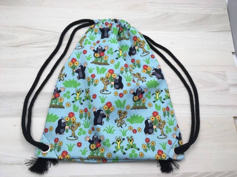 Turnbeutel Rucksack Für Kinder Oder Erwachsene Kleiner Maulwurf Hellblau von SnuggelsShop
