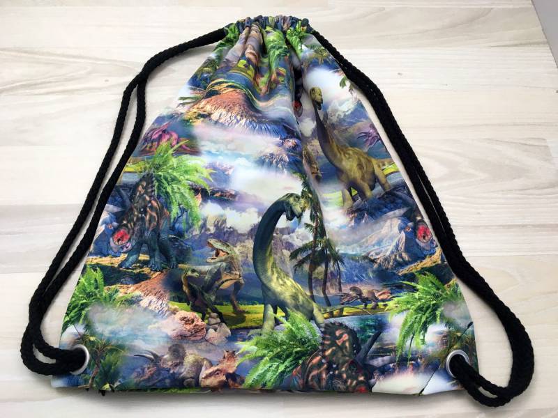 Turnbeutel Rucksack Für Kinder Oder Erwachsene Mit Dinosauriern von SnuggelsShop