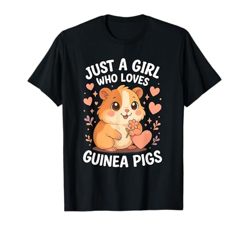Just A Girl Who Loves Meerschweinchen niedliches Haustier-Design T-Shirt von SnuggleWhiskers Studio