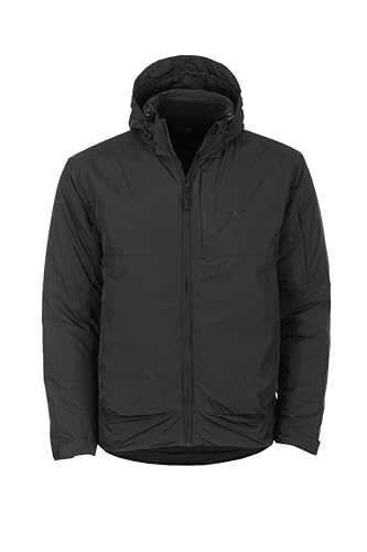 Snugpak Arrowhead Jacket WGTE – Technical Insulated Jacket with Detachable Hood, Softie Insulation - Wind & Water Repellent Jacket - For Outdoor Adventure, Exploration & Military Use – Black (L) von Snugpak