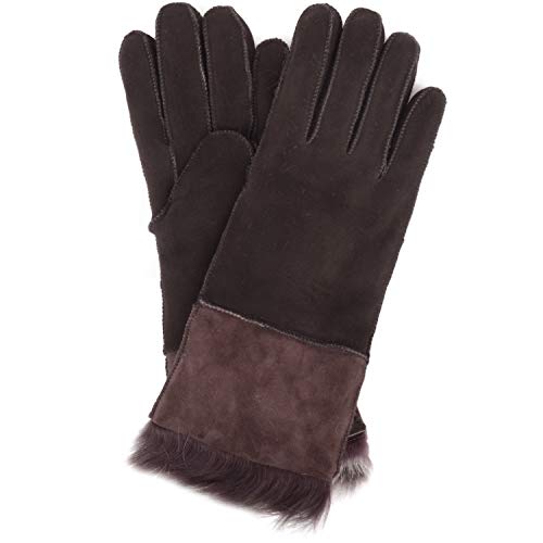 Snugrugs Damen Luxus-Handschuhe aus echtem Schaffell, warm, Winter, mit Toscana Schafsfell Gr. Medium, braun von Snugrugs