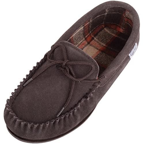 Snugrugs Herren George Flache Hausschuhe, Braun (Dark Brown Dark Brown), 42 EU(Herstellergröße:8) von Snugrugs