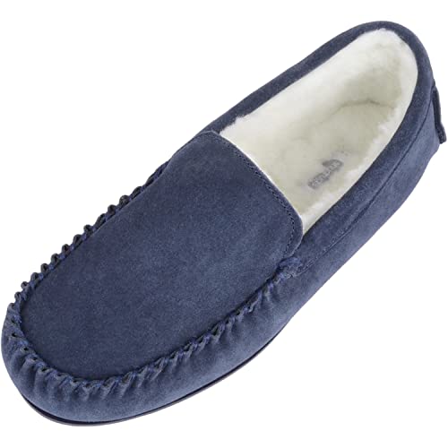 Snugrugs Herren Hugo Flache Hausschuhe, Blau (Navy Navy) von Snugrugs