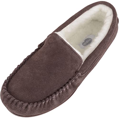 Snugrugs Herren Hugo Flache Hausschuhe, Braun (Dark Brown Dark Brown) von Snugrugs