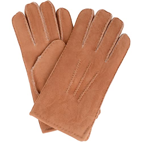 Snugrugs Herren-Luxus-Lammfell Handschuhe. Tan. Größe - Medium von Snugrugs
