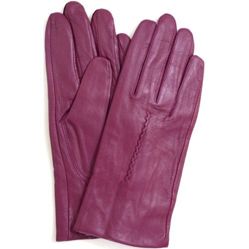 Snugrugs Lederhandschuhe für Damen mit eingewobenem Stick-Design & warmen Vliesfutter, superweich (Pink - M) von Snugrugs