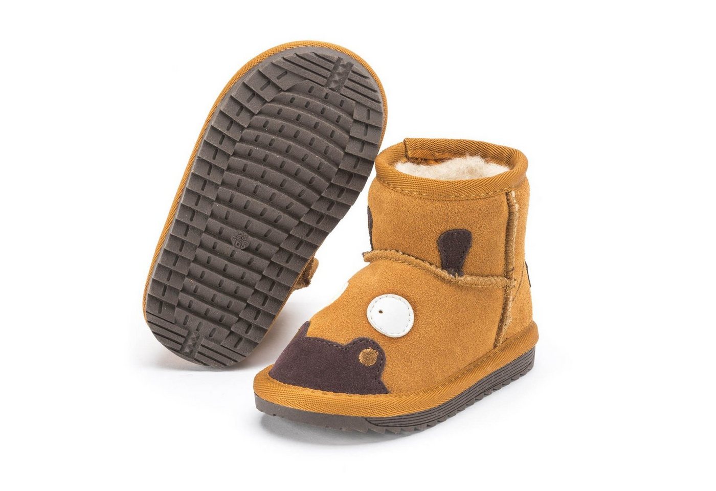 Snugs Kinderstiefel mit Fell Winterstiefel (Wild-Leder Stiefel, Lammfell Schuhe) Stiefel für Kinder von Snugs