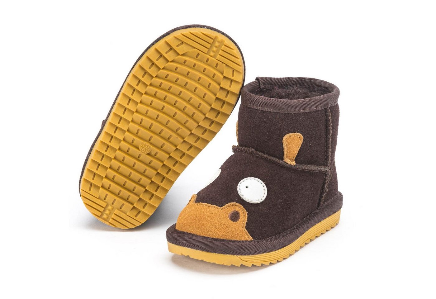 Snugs Kinderstiefel mit Fell Winterstiefel (Wild-Leder Stiefel, Lammfell Schuhe) Stiefel für Kinder von Snugs