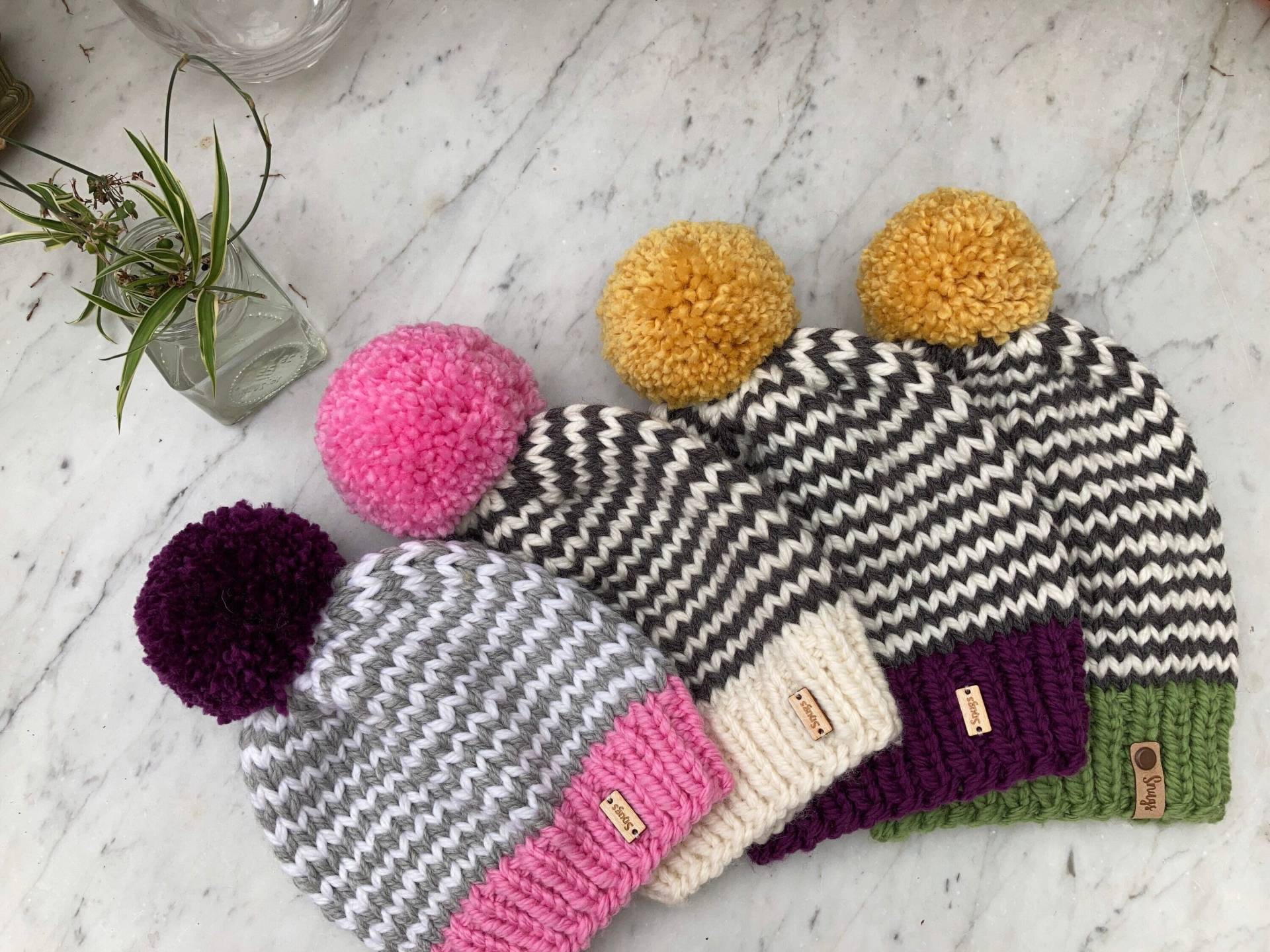 Tassenkuchen - Bunte Beanies Für Kinder Reine Wolle von SnugsHandKnits