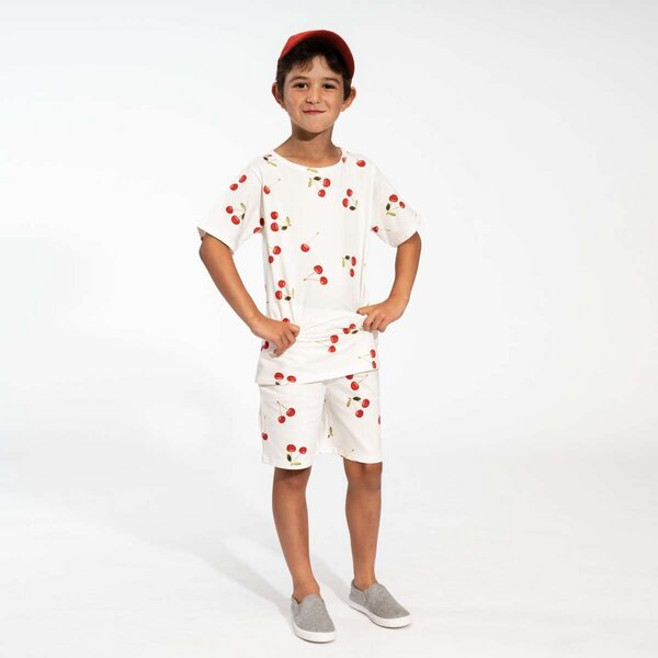 Snurk Kinder Shorty und T-Shirt Cherries-oder Krabben Design 100 % Bio-Baumwolle von Snurk