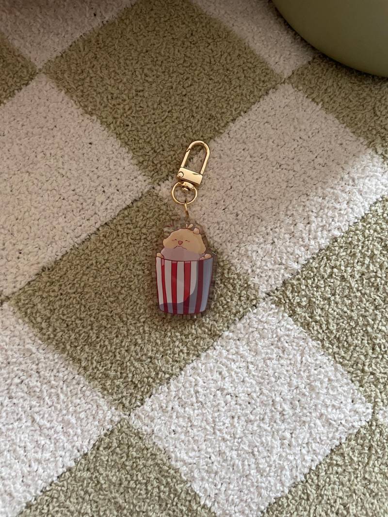 Popcorn Bird Keychain Epoxy von Snuut