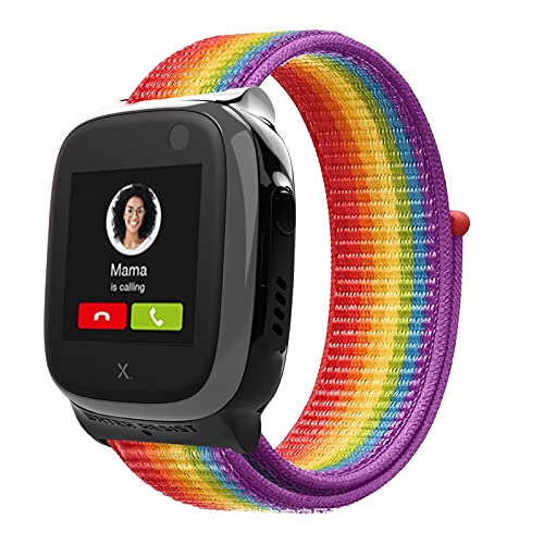 Snyeest Nylon Armbänder kompatibel mit Xplora X5 Armband,Kids Smartwatch Klettverschluss Mädchen Jungen Verstellbare Geflochtenes Ersatz Armbänder für X5 Play/XGO 2/XGO 3, Neon von Snyeest