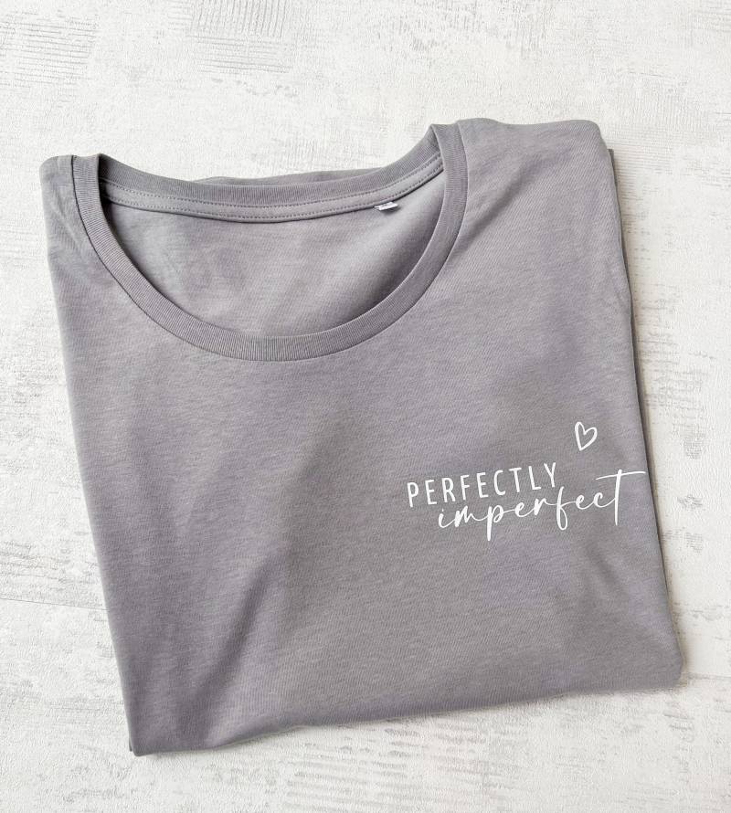 Damen T-Shirt Mit Spruch Perfectly Imperfect/Sweater Statement Statementpulli Grafikshirt Affirmation Minimalistisch von Snyggast