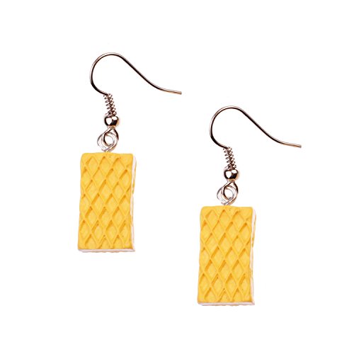 Snykk Süßigkeiten und Gebäck Ohrringe verschiedene Sorten, Farbe:Waffel von Snykk