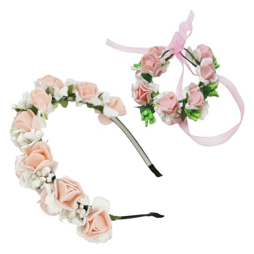  Dirndl Blumen Haarreif und Armband, Trachtenschmuck Damen, Oktoberfest Accessoires Damen, Bayerischer Trachten Haarschmuck mit Blüten für Oktoberfest, Mädchen Bierfest Trachten Dirndl Accessoires Dirndl Blumen Haarreif und Armband, Trachtenschmuck Damen, Oktoberfest Accessoires Damen, Bayerischer Trachten Haarschmuck mit Blüten für Oktoberfest, Mädchen Bierfest Trachten Dirndl Accessoires von Snyvpra