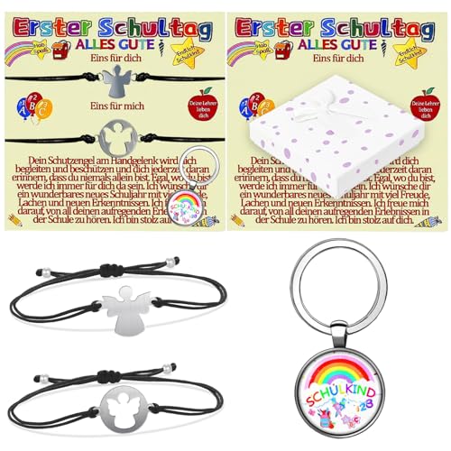 Snyvpra Schulkind Schulanfang Armbander Einschulung Geschenke, Glücksbringer Kleeblatt Armbander Snyvpra Schulkind Schulanfang Armbander Einschulung Geschenke, Glücksbringer Kleeblatt Armbander von Snyvpra