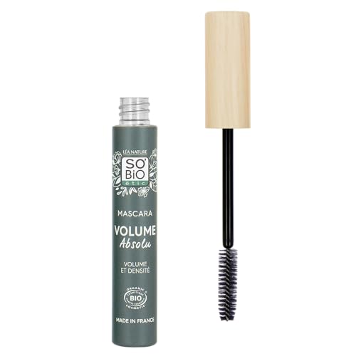 LÉA Nature SO Bio étic| Mascara zertifiziert Bio Volume Absolu | Schwarz | Volumeneffekt & Dichte | Volumenbürste | ohne Paket-Effekt | Bio-Rizinusöl | Made in France | 8 ml von So'Bio Étic
