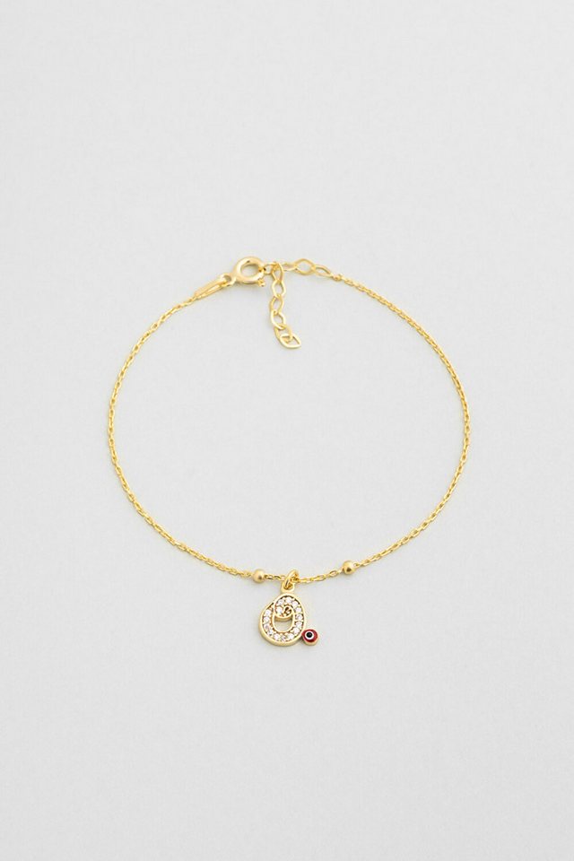 So CHIC... Armband 18K vergoldetes Silber Armband mit bösem Blick 19cm von So CHIC...